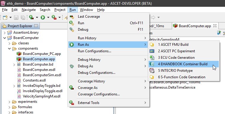 ascet7 boardcomputer new launch config