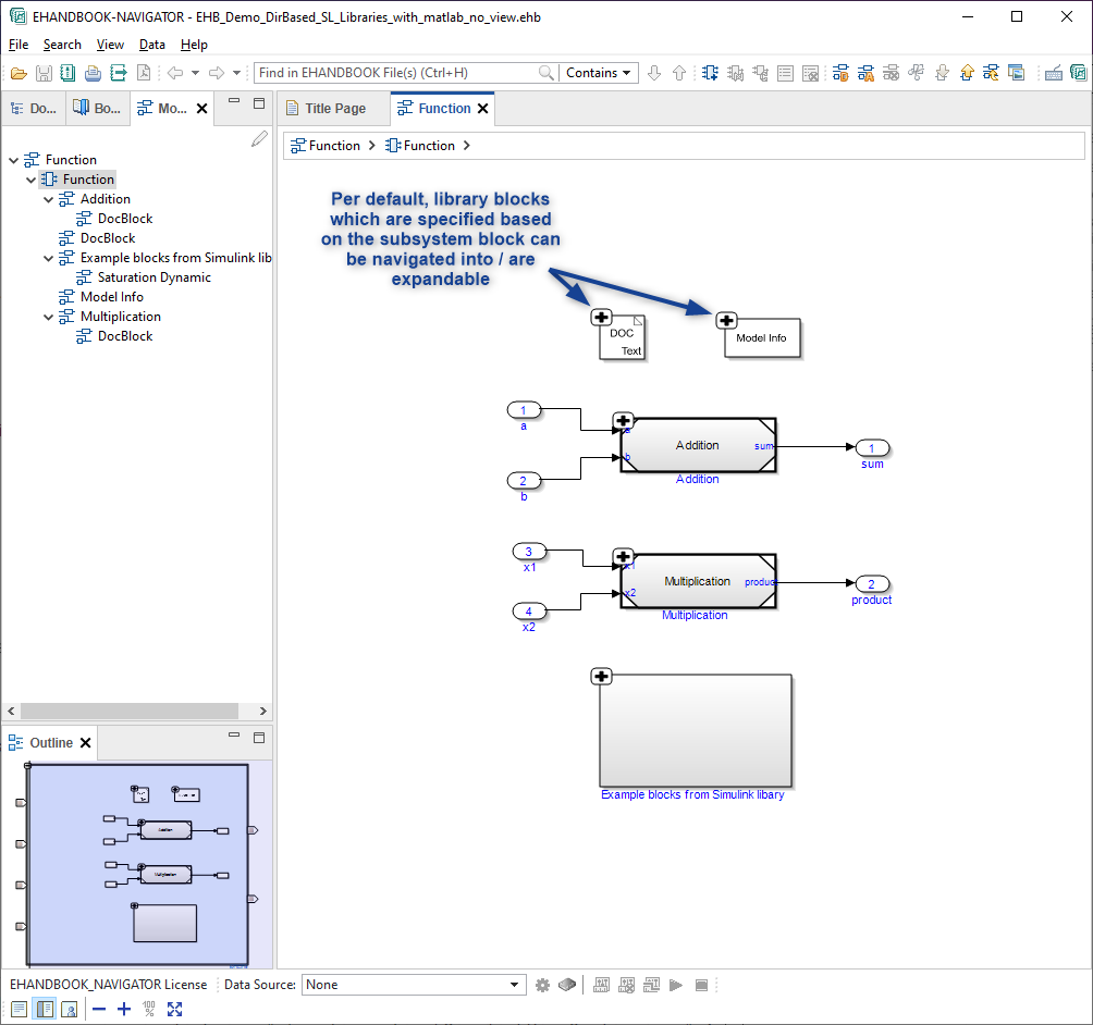 Example EHB NAV no view