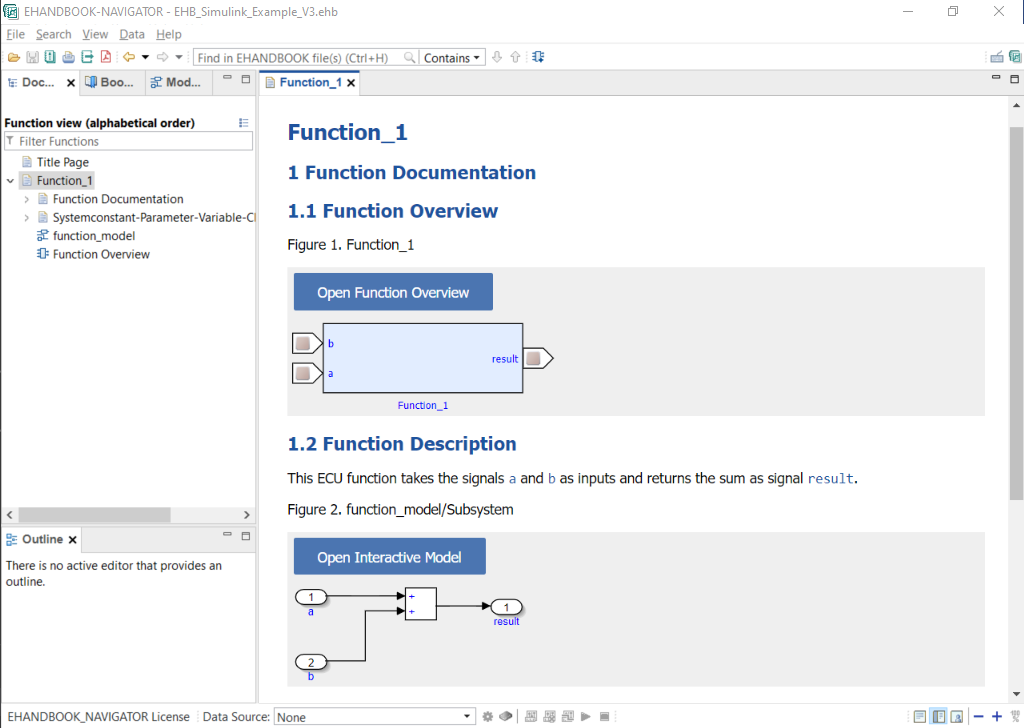 EHANDBOOK including textual documentation