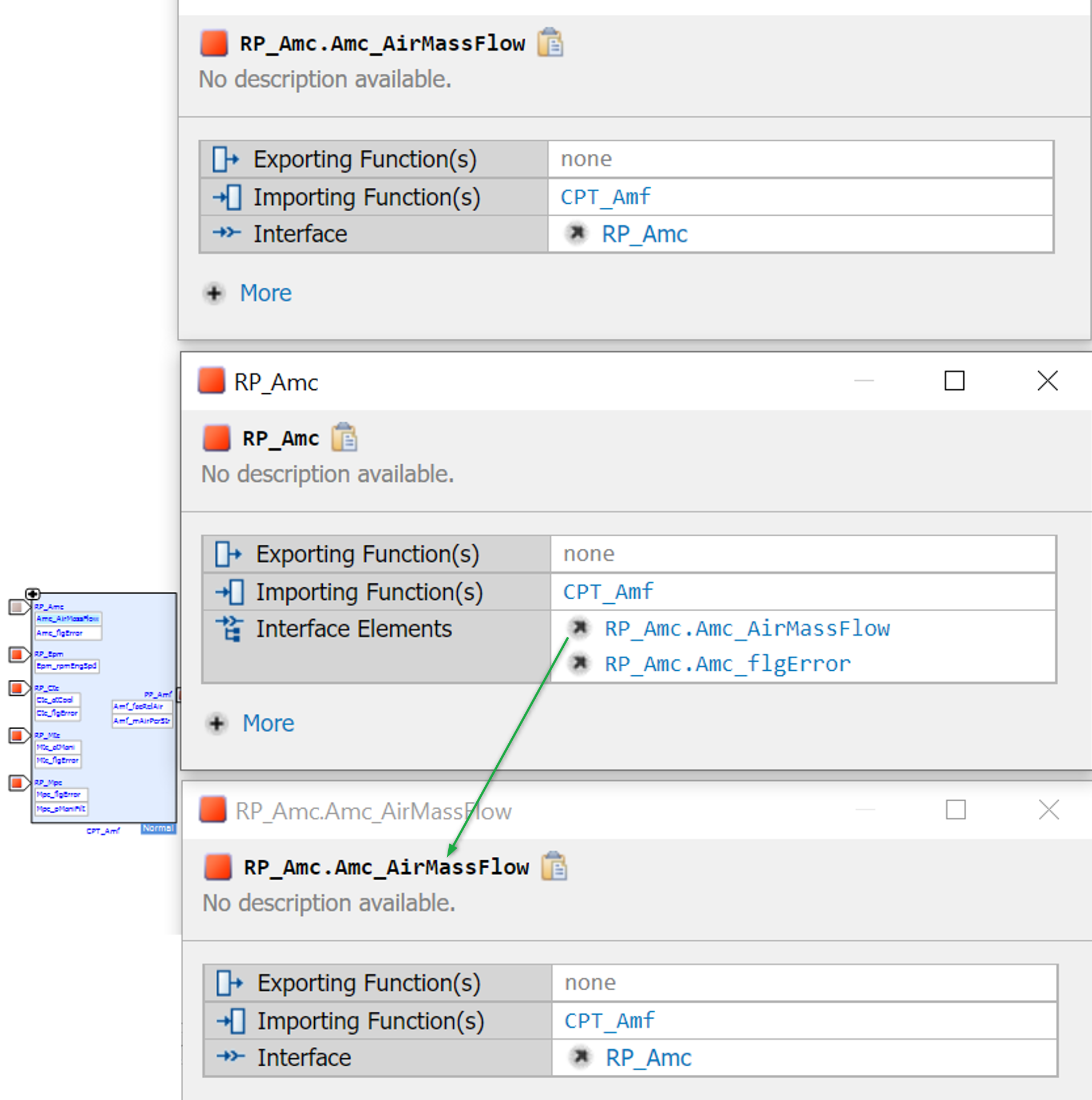 Three Interface Element Label Popups