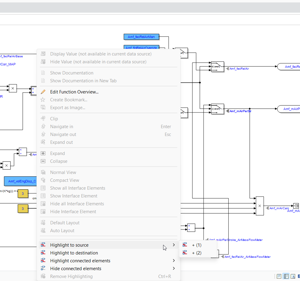 Interactive Model Context Menu