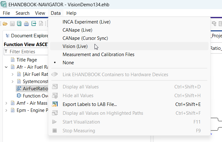 Vision_data_menu