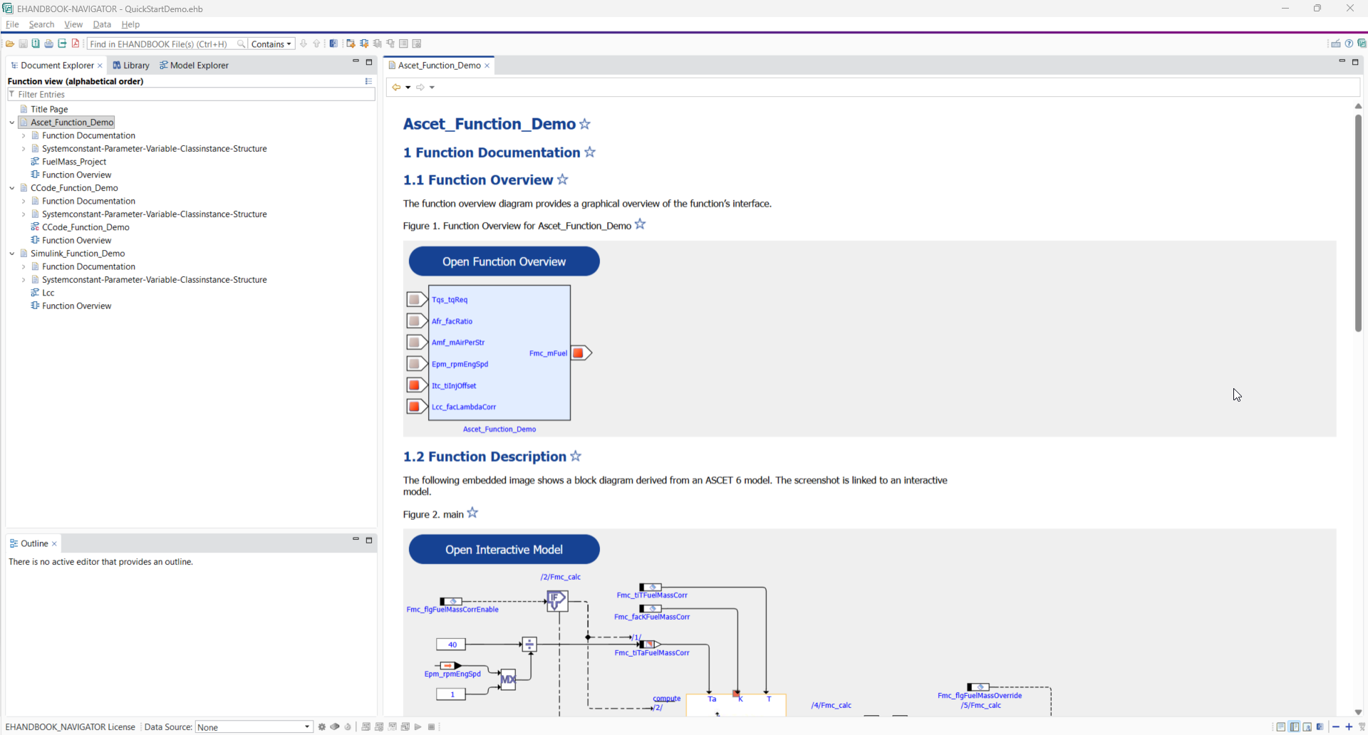 ehb nav quick start demo screenshot
