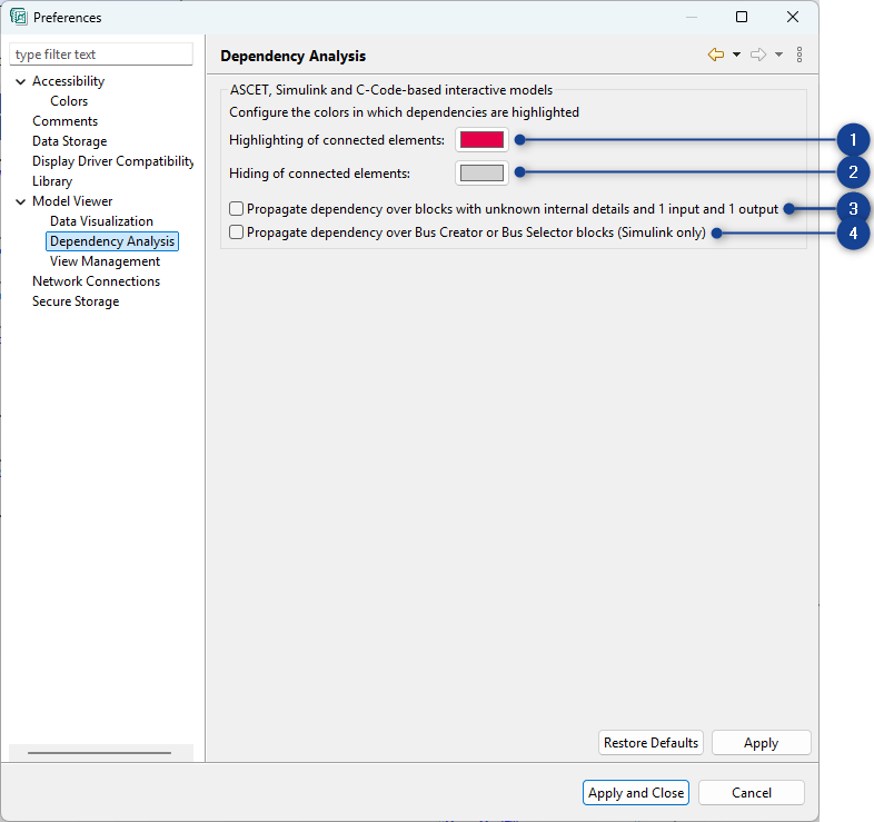 Preferences Dependency Analysis