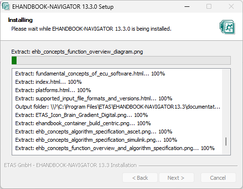 Execution of Installation