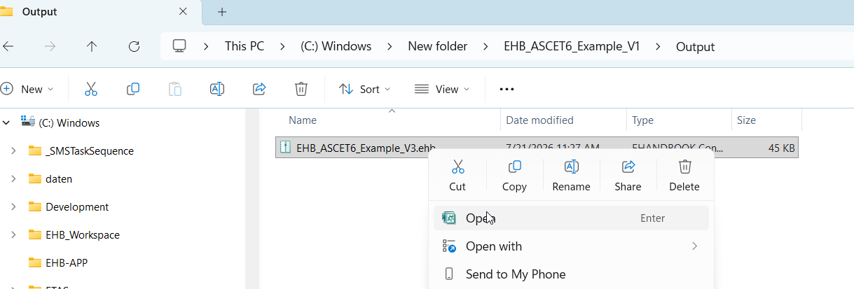 Example project directory