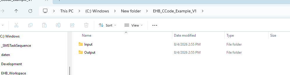 Example project directory