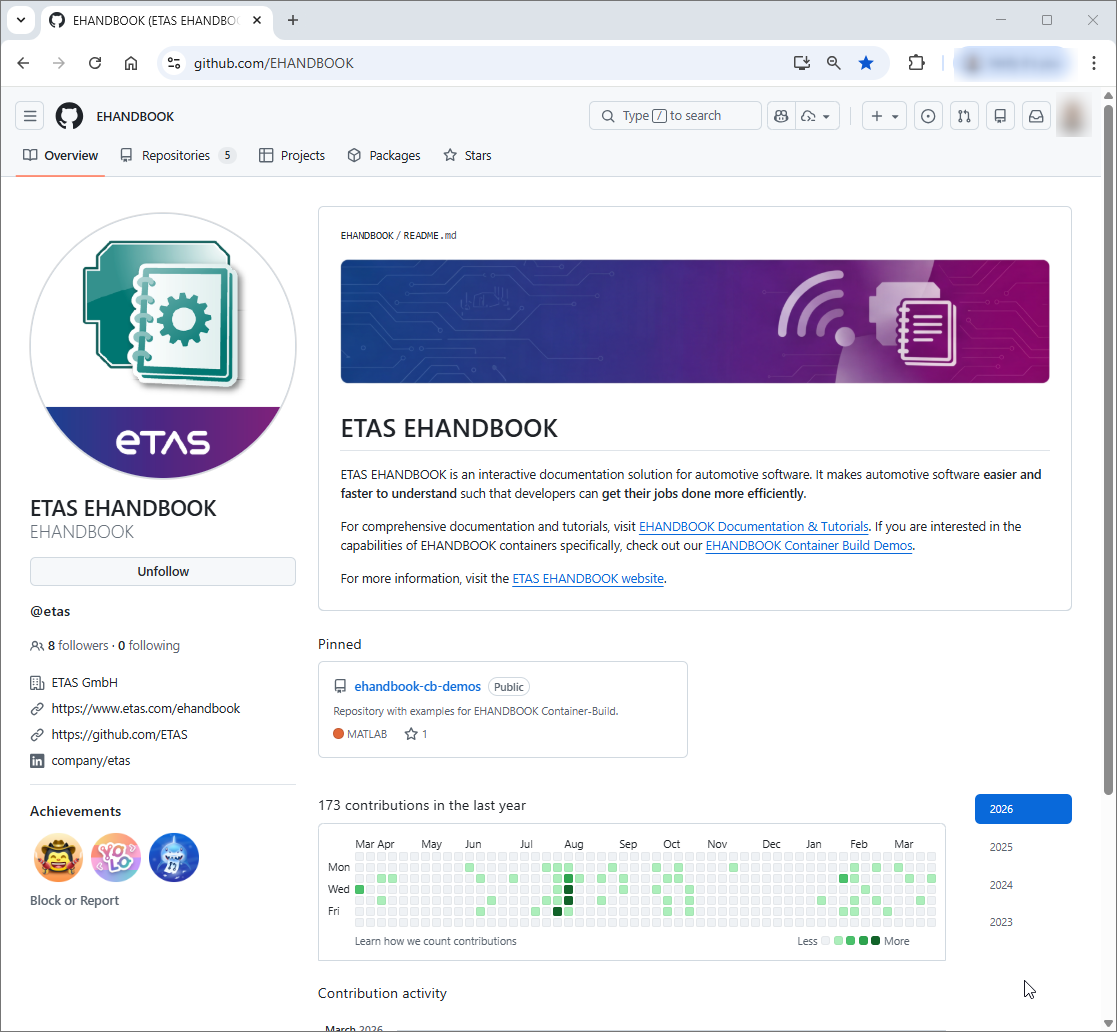 EHANDBOOK Container-Build demos on GitHub