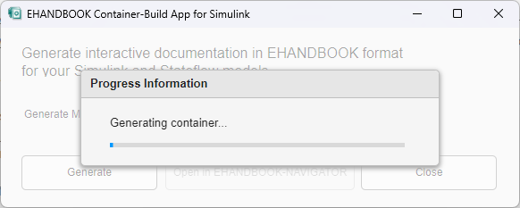 Container Generation in Progress