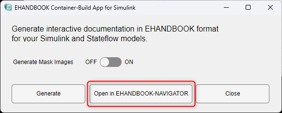 Open Container Button in Toolbox UI