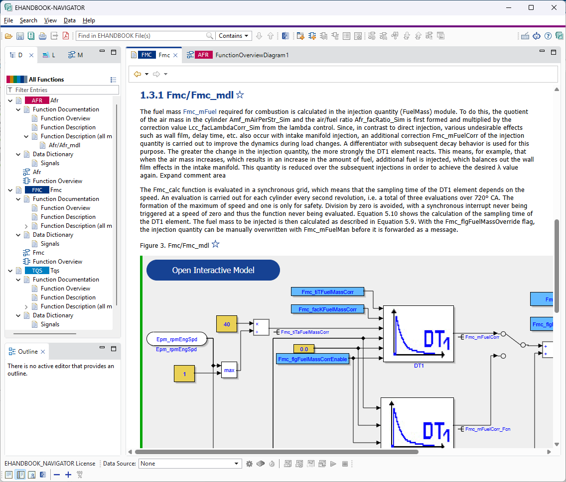Multiple EHANDBOOK Containers with Textual Documentation View