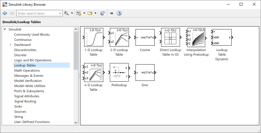 Simulink Library Browser