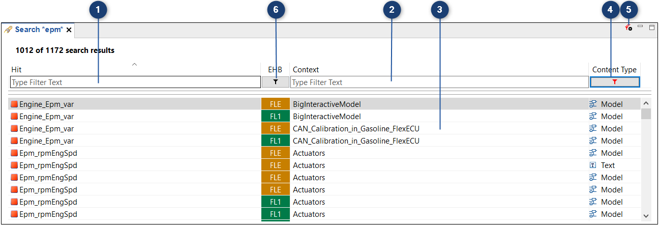 Search Results view multiple container